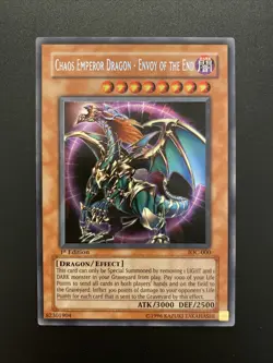 Yu gi oh Chaos Emperor Dragon Envoy Of The End Ioc-000 1st Ed Eng Secret Rare - Image 1