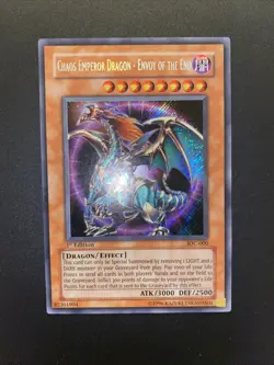 Yu gi oh Chaos Emperor Dragon Envoy Of The End Ioc-000 1st Ed Eng Secret Rare - Image 2