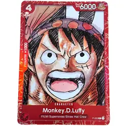 One Piece Card Monkey d luffy P-022 character P Foil Promo film red edition - Image 1