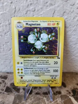 Magneton Rare HOLO Pokemon Card 11/62 Fossil Set Unlimited 1999 NEAR NEAR MINT - Image 1