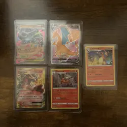 Pokemon Cards 5 card Charizard lot with HOLLO Near mint condition - Image 1