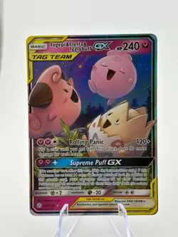 Pokemon TCG Sun Moon Cosmic Eclipse - Togepi & Cleffa & Igglybuff GX Tag Team 14 - Image 1