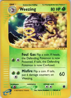 Weezing Reverse Holo - Pokemon 2002 Expedition Base #70 - Image 1
