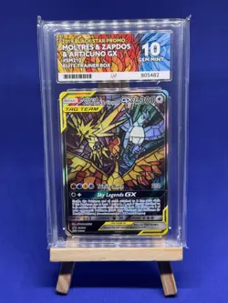Pokemon Moltres & Zapdos & Articuno GX SM210 ACE 10 Gem Mint PERFECT SUBGRADES - Image 1