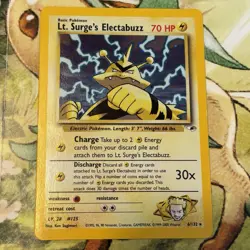 Pokemon TCG Lt. Surge's Electabuzz Gym Heroes Holo 6/132 LP+ - Image 1
