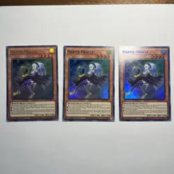 Yugioh 3X Harpie Oracle LDS2-EN077 Ultra - 1st - 1 PURPLE, 1 Gold, 1 Blue - LP - Image 1