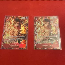 One Piece CCG Portgas Ace ST15-005 SR Illustration Box Vol. 5 Promo - MINT x2 - Image 1