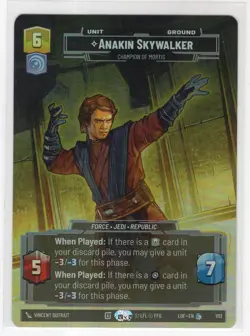 Star Wars Unlimited LotF Prestige Foil Card LOF1113 Anakin Skywalker - Image 1