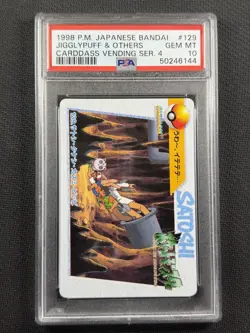 Pokemon Cards PSA 10 Gem Mt Jigglypuff & Others Vending Series 4 Bandai Jpn #129 - Image 1