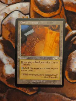 City of Traitors Exodus MTG Magic the Gathering Reserved List Sol Land - Image 1