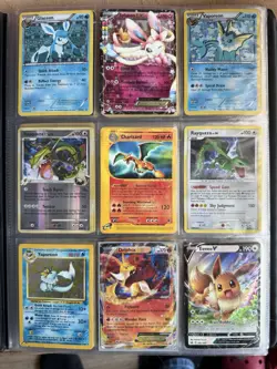 Vintage Pokemon Card Binder Collection Lot Of 90 Charizard Rayquaza Eeveelution - Image 1