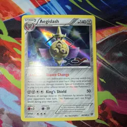 Pokemon TCG Aegislash Full Art Holo Xy Staff Stamp Ultra Rare 85/146 Near Mint - Image 1