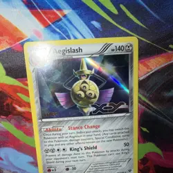 Pokemon TCG Aegislash Full Art Holo Xy Staff Stamp Ultra Rare 85/146 Near Mint - Image 3