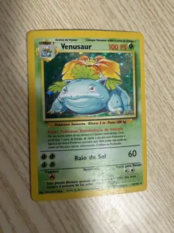 Venusaur Brazilian Base Set Holo Vintage Original Pokemon Card - Image 1