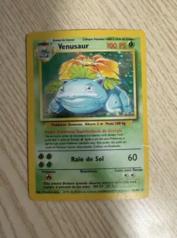 Venusaur Brazilian Base Set Holo Vintage Original Pokemon Card - Image 2