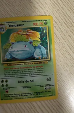 Venusaur Brazilian Base Set Holo Vintage Original Pokemon Card - Image 4