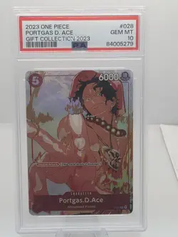 2023 One Piece Portgas D. Ace PSA 10 GEM MINT | Gift Collection Alt Art #028 - Image 1