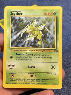 Pokemon Scyther TCG Jungle Non-Holo Rare Card 26/64 - Image 1