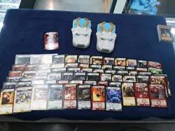 2-Duel Masters White Dragon Card Holder Cases With Belt Clips and 70 Cards - Image 1