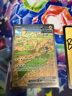 Pokemon Paradox Rift Iron Hands EX SIR Card #248/182 NM Full Art Holo TCG - Image 2