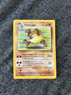 Primeape Jungle Stage 1 Pokemon Card 43/64 1st Edition WOTC NM Condition - Image 1