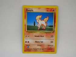 Pokemon TCG Ponyta Base Set 60/102 Regular Common LP - Image 1