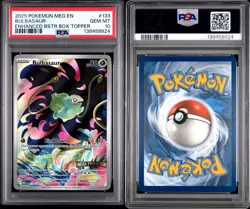 PSA 10 Bulbasaur 133/132 Stamped Box Topper Promo Pokemon Mega Evolution Base - Image 3