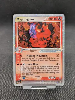 Pokemon Card Magcargo EX 95/97 EX Dragon Set Holo Rare Played - Image 1