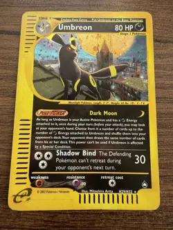 Pokemon Umbreon H29/H32 Aquapolis Holo Rare Moderately Played - Image 1