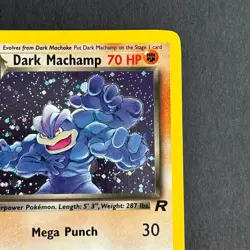 Dark Machamp 10/82 Team Rocket Holo Rare Pokemon Card - Image 3