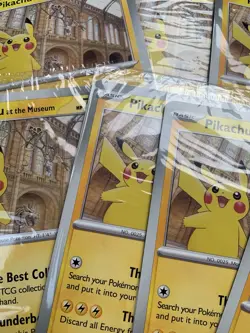 10x Pokemon Pikachu at the Natural History Museum Sealed Jumbo Promo Rare - Image 3