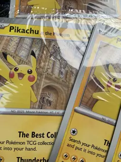10x Pokemon Pikachu at the Natural History Museum Sealed Jumbo Promo Rare - Image 4