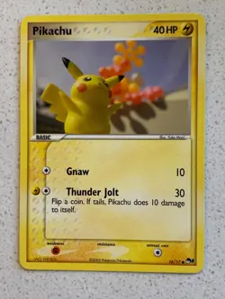 Pikachu 16/17 POP Series 2 Promos Pokemon Vintage Card 2005 TCG - Image 1