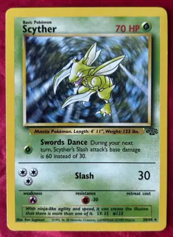 Scyther 26/64 Jungle Unlimited Regular Basic Rare 70 HP Pokemon TCG Card - Image 1