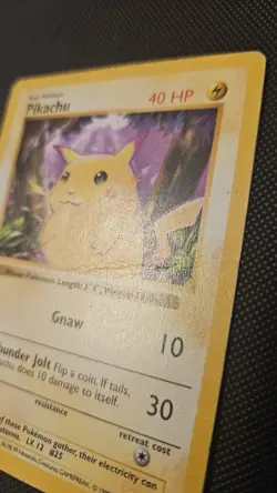 Pokemon Pikachu 40 HP Red Cheeks Base Set Shadowless 58/102 Common Wizards Card - Image 2