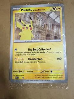 Pokemon TCG 1x Pikachu At The Museum Jumbo Promo Card Natural History Museum - Image 1