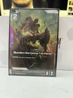 Gundam Card Game Gundam Barbatos 1st Form GD02-054 LR+ English - Dual Impact - Image 1