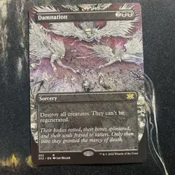 Magic the Gathering Borderless Damnation - Double Masters 2022, 353 - Near Mint - Image 1