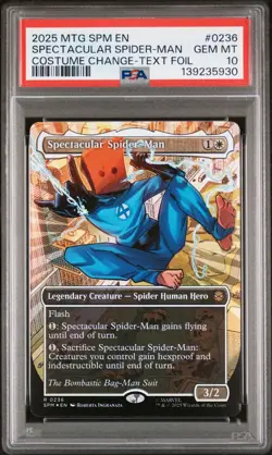 Spectacular Spider-Man (0236) (Borderless) (Textured Foil) Costume Change PSA 10 - Image 1