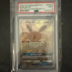 2019 POKEMON SM BLACK STAR PROMO #SM233 FULL ART/EEVEE GX PSA 9 - Image 1