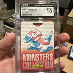 1996 POKEMON CARDDASS VENDING RED CGC 10 GEM PORYGON JAPANESE BANDAI # 137 - Image 2