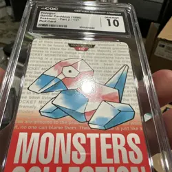 1996 POKEMON CARDDASS VENDING RED CGC 10 GEM PORYGON JAPANESE BANDAI # 137 - Image 5
