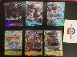 LOTTO 6 Carte ONE PIECE CARD GAME Con 1 Secret/alternative(law/chopper/sanji) - Image 2