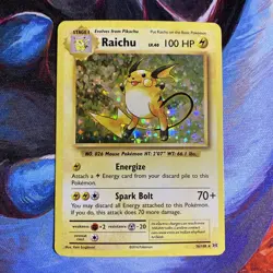Pokemon TCG Raichu Holo Rare Card 36/108 XY Evolutions 2016 NM Condition - Image 1