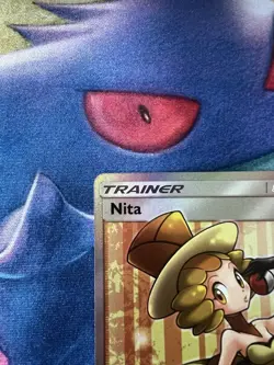 Nita Full Art Trainer - 180/181 - Team Up Sun & Moon Pokemon Card NM- - Image 2