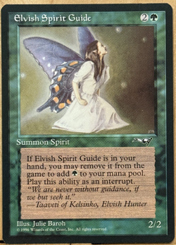 LIMITED EDITION Alliances Vintage MtG Elvish Spirit Guide Unplayed NM - Image 1
