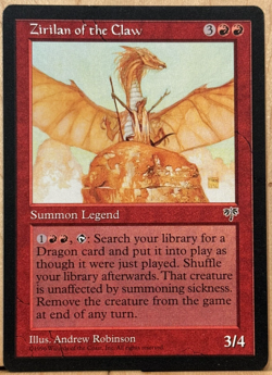 LIMITED EDITION Mirage Vintage MtG Zirilan of the Claw Unplayed NM - Image 1