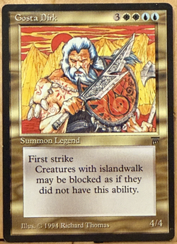 LIMITED EDITION Legends Vintage MtG Gosta Dirk Unplayed NM - Image 1