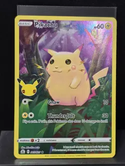 Pokemon Pikachu 005/025 25th Anniversary Celebrations Full Art Holo Near Mint - Image 2