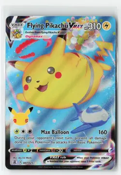 FLYING PIKACHU VMAX 007/025 CELEBRATIONS POKEMON TCG NM - Image 1